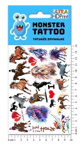 UMÝVAJÚCE DOČASNÉ TETOVANIE PRE DETI DETSKÉ KONÍKY ORIGINÁLNE DIZAJNY