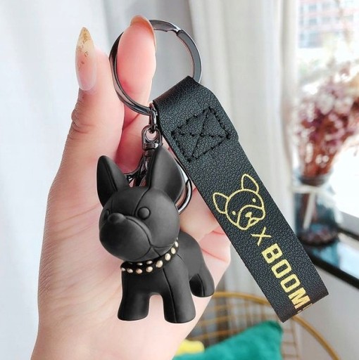 pes Keychain Prívesok so psíkom Bulldog