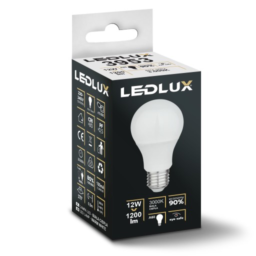 LED žiarovka E27 12W = 110W SMD 3000K teplá Premium LEDLUX nebliká