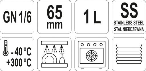 NEREZOVÁ NÁDOBA GASTRONOMICKÁ GN 1/6 65