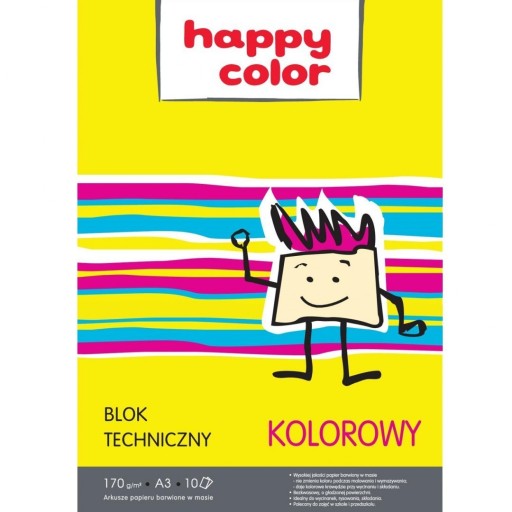 HappyColor technický blok A3 170g 10k farebný