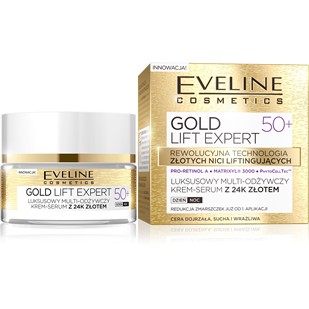 Luxusný multivýživný krém Eveline Gold Lift Expert 50+