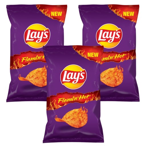 Lay's Flamin' Hot Potato chips s veľmi pikantnou príchuťou 3x 70 g