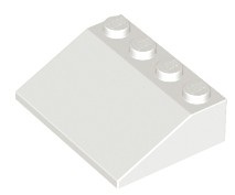 LEGO 3297 DRÁŽKOVÉ STRIEŠKY 3x4 biele NOVINKA == (4g)