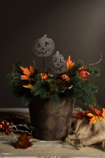 2 ks ORNAMENT dekorácie doplnok do kvetináčov HALLOWEEN TEKVINY