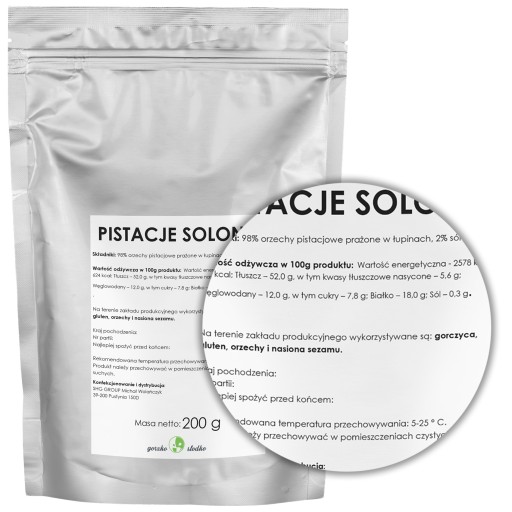 SOLENÉ Pražené prírodné prémiové pistácie 0,2 kg