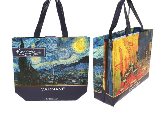 V Van Gogh Terrace Starry Night Lunch Bag