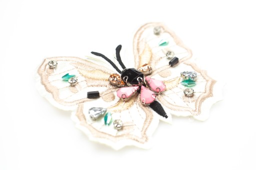 TERMO nažehľovacia náplasť Butterfly Rhinestones Bead