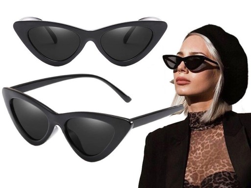 Dámske SLNEČNÉ OKULIARE CAT EYE, čierne