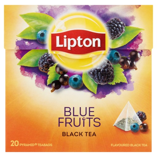 Lipton Ochutený čierny čaj Bobule ovocné pyramídy 20 ks 36g