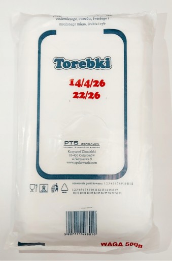 Jednorazové raňajkové vrecká 14x26 520g HDPE silné 14/26 Strong