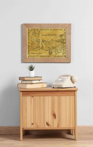 Hra o tróny Mapa Westerosu a Essosu - plagát 40x50 cm