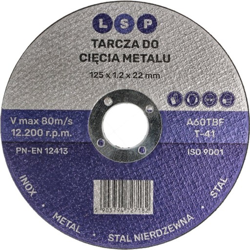 Kotúčové rezné kotúče na kov 125 INOX NEREZ 10 kusov inox