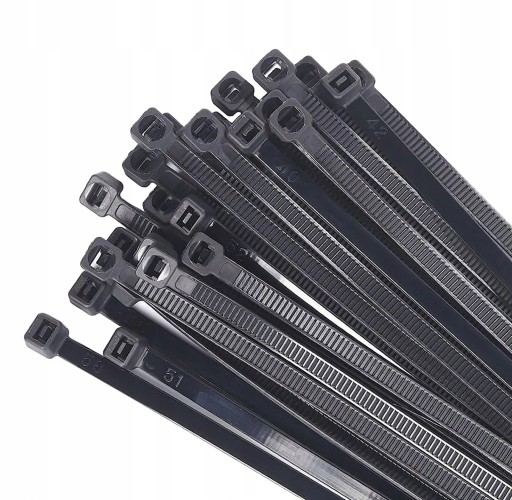 SILNÉ SVORKY 3X300mm 100 KS ČIERNE KABELOVÉ VIAZAČKY (30CM)
