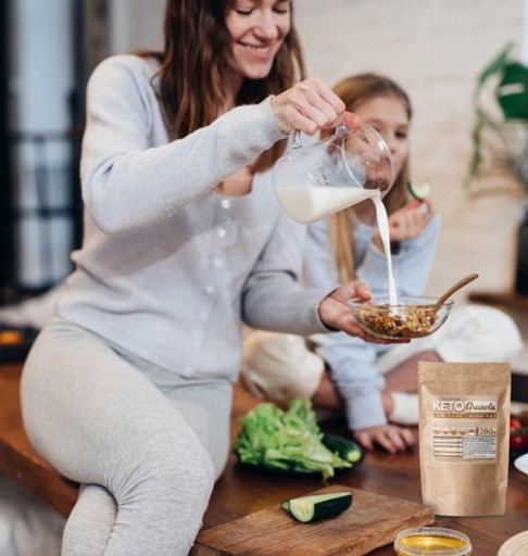 KETO GRANOLA BEZ CUKRU A SACHARIDOV, Proteín High Protein Low Carb