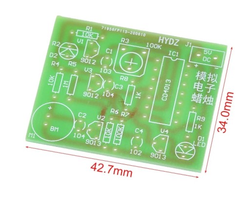 Elektronická LED sviečka, lekcie spájkovania DIY KIT