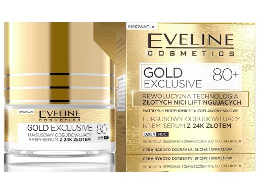 Eveline GOLD LIFT EXPERT Krém-sérum 80+ 50 ml