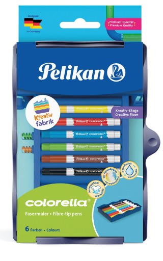 Fixky Pelikan Colorella, 6 farieb, zásobník
