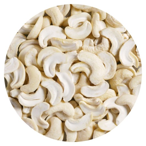 Kešu orechy, polovice 0,5 kg, lúpané kešu oriešky