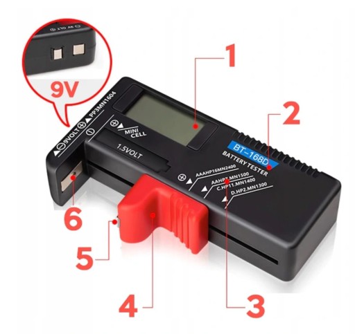 Digitálny LCD tester batérií a akumulátorov