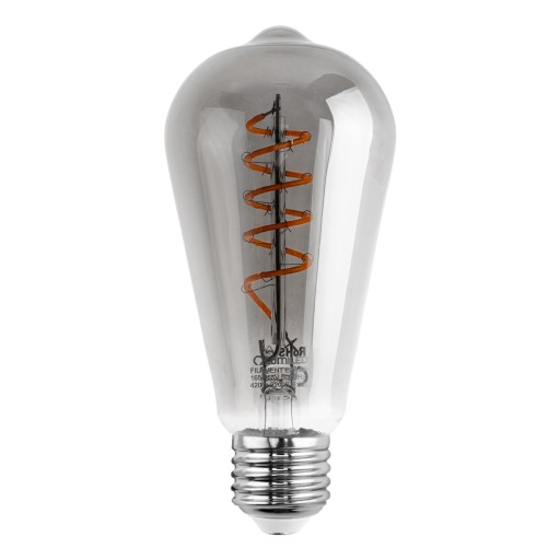 E27 EDISON ST64 LED žiarovka 6W FILAMENT DEKORATÍVNA RETRO DYMOVÁ ŠPIRÁLA