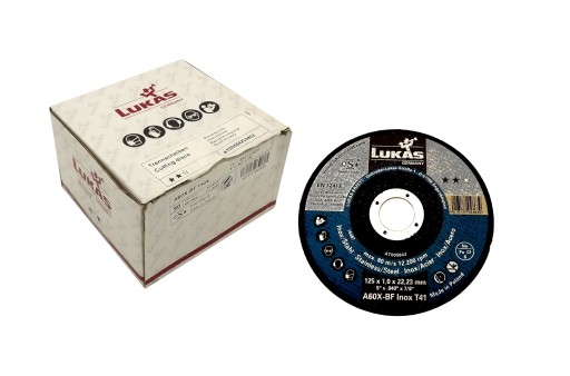 REZNÉ KOTÚČE 125x1,0x22,2 KOV/INOX A60X-BF INOX T41 LUKAS