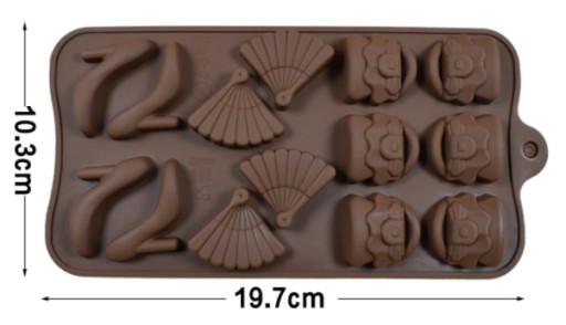 Silikónová forma na čokolády, vysoké podpätky, topánky, dekorácie