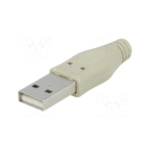 USB Zástrčka pre kábel s krytom / USBA-PLUG/IDC