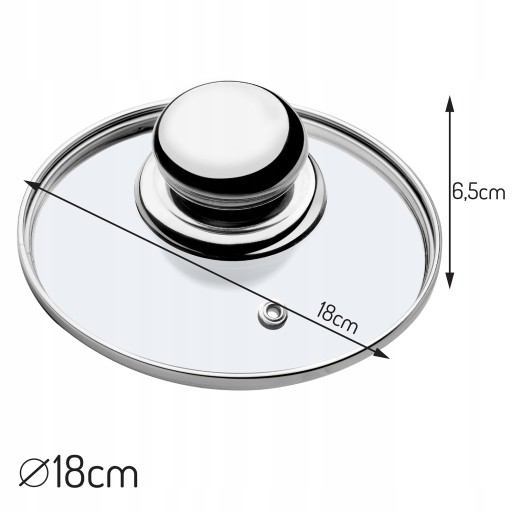 TEPLOTOLNÁ SKLENENÁ POKRÝVAČKA NA HRNEC 18cm