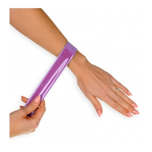SAMOUPÍNACÍ REFLEXNÝ PÁS fialový 34 x 3 cm PREMIUM VELÚR