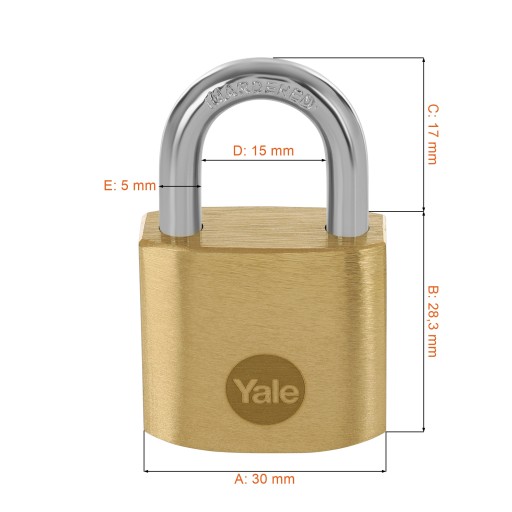Zámok na kľúč Yale Súprava uzamykacích 3 kľúčov