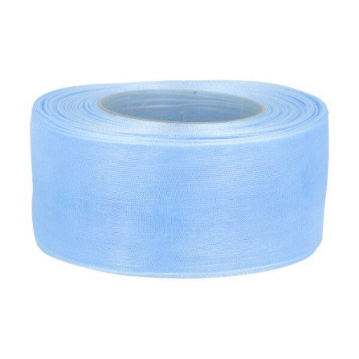 ŠIFÓNOVÁ STUHA MODRÁ polyesterová STUHA 40mm ORGANZA 3149