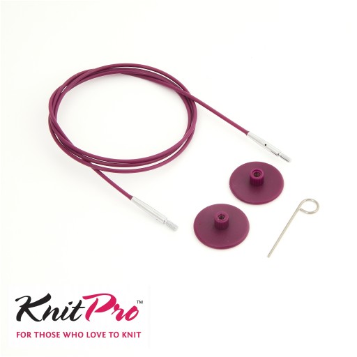 120cm KNITPRO fialová pletacia šnúra