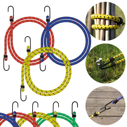 Gumy do batožiny 110cm, 3 ks, flexibilné transportné sťahovacie šnúry