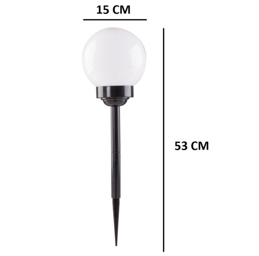 KULA biela vstavaná solárna lampa VOLTENO, 53 cm