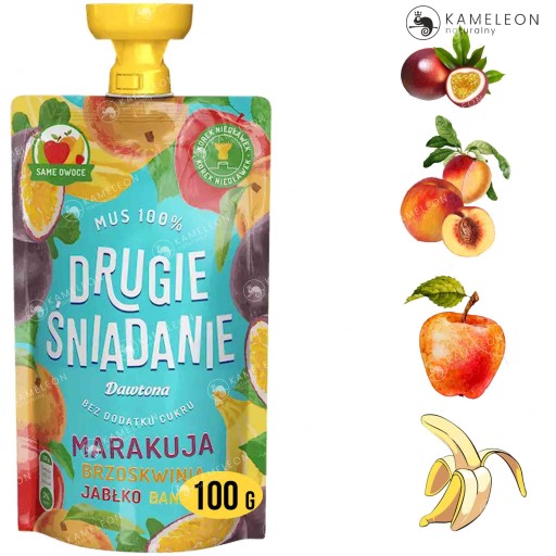 Dawtona DRUHÉ RAŇAJŠKOVÉ MUŠA 100% MUŠIČNÁ RYBA BROSKYŇA bez cukru 5x 100G
