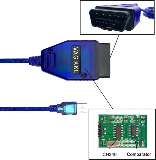 DIAGNOSTICKÉ ROZHRANIE KKL VAG VW AUDI SKODA + CD