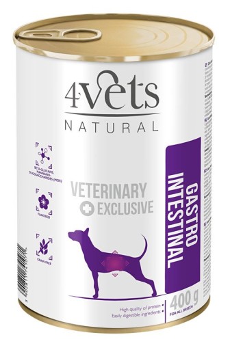 4VETS NATURAL Gastro Črevná kanva pre psa 400g
