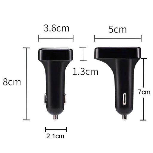 FM BLUETOOTH VYSIELAČ MP3 NABÍJAČKA 2xUSB SD LCD