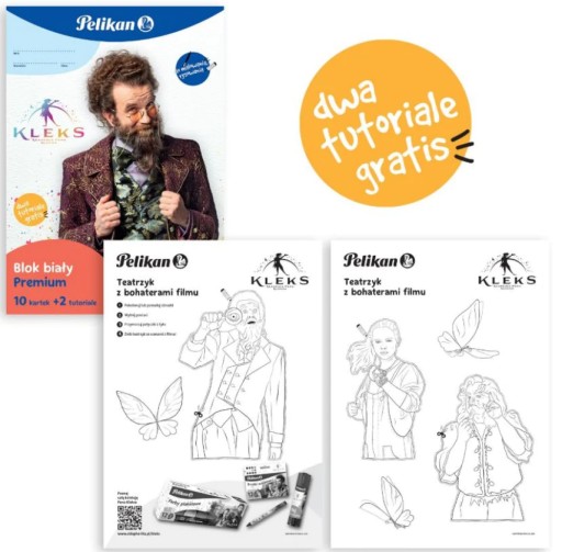 Prémiový biely blok 180g super hrubé listy papiera AKADÉMIA PÁNA KLEKS 10 listov + 2