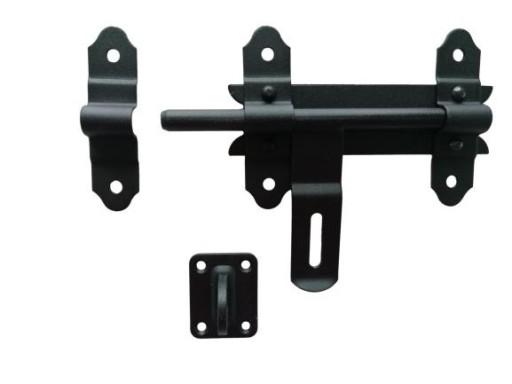 Závora zatvárania garážovej brány 150mm, lakovaná na čierno
