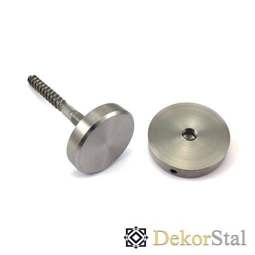 Sklenená matica, priemer 50 mm, závit M8, INOX 304, leštená