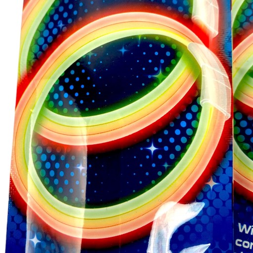 FLUO ľahká čelenka NÁRAMOK svietiace tyčinky NEON náramky svetlušiek