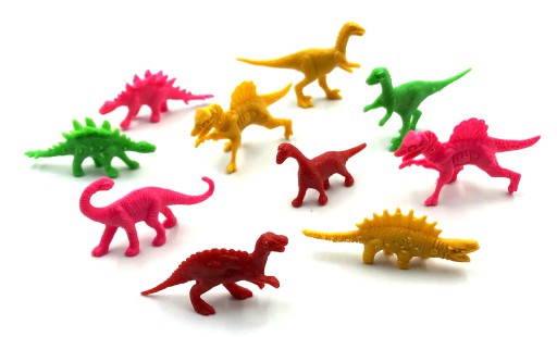 Mini Dinosaurs Dino Party T-rex a iné pre Piñatas Piñata náplň 10 ks