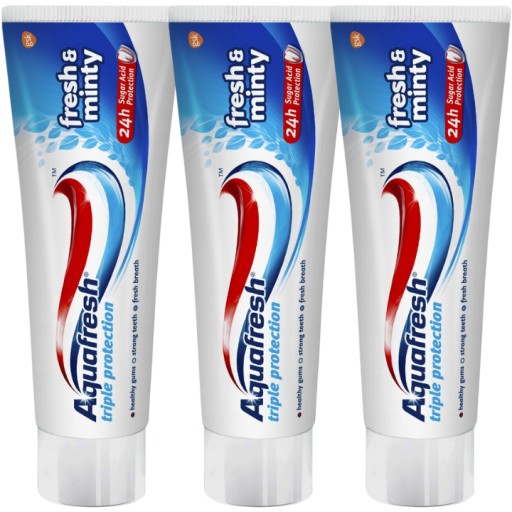 Aquafresh Fresh & Minty zubná pasta 3x75ml