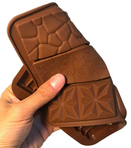 FORMA SILIKONOVÁ MIX FORMA NA ČOKOLÁDU 6x ČOKOLÁDOVÁ TABUĽKA
