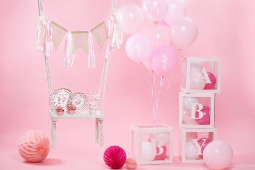 Ružové nožičky košíčkov Baptism Baby Shower