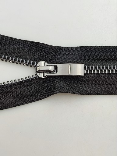 Kovový posuvný zámok na zips # 5 čierny 80 cm