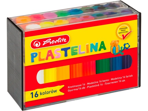 Herlitz školská plastelína, 16 farieb v krabičke