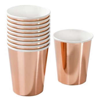 Rose Gold poháre na sliepky - 6 ks